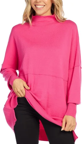 Vista 5 de Mud Pie Rivers - Suéter de gran tamaño con cuello alto falso para mujer