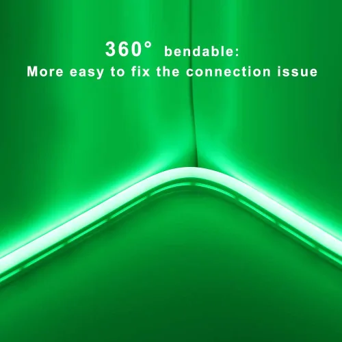 Vista 4 de Mini luces LED de neón, CC de 12 V, tira de luces flexibles impermeables de 16.4 pies, 2835 120 LEDs/M, para decoración de iluminación comercial