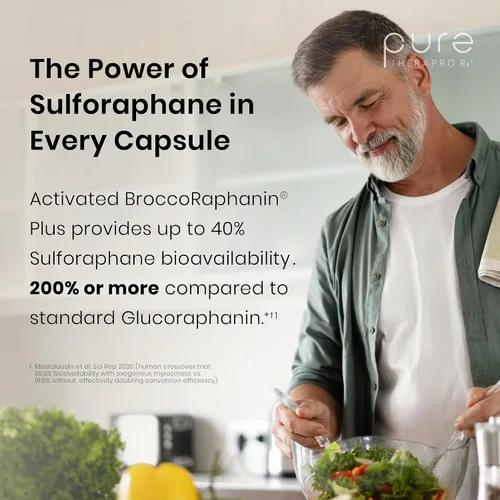 Vista 14 de Pure Therapro Rx OncoProtect ES Dosis Alta de Sulforafano Suplemento, Hecho en EE. UU. Suministro para 2 Meses 706 mg de Extracto de Semilla