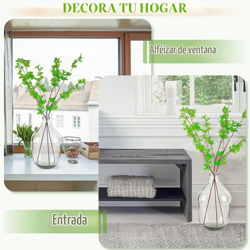 Vista 5 de Bfttlity - Jarrón de cristal transparente para centros de mesa, decoración del hogar, L Jarrón transparente de 15 pulgadas de alto para ramas