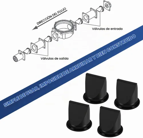 Vista 6 de Paquete de 4 válvulas DB de 1-1/2 pulgadas, kit de válvula de pico de pato negro de repuesto para Dometic 385310076 compatible con generadores