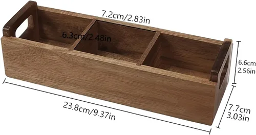 Vista 5 de Buachois Organizador de bolsas de té, 3 compartimentos, caja