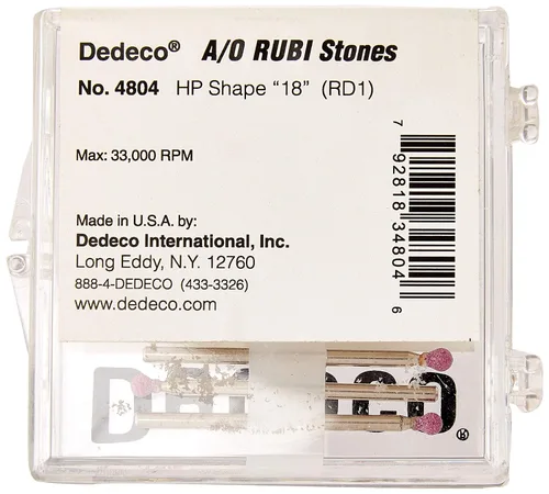 Vista 3 de Dedeco 4804 óxido de aluminio, piedras Rubi, HP 18 (RD1) (paquete de 12)