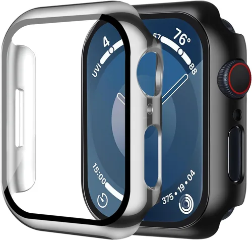 Vista 36 de Smiling Paquete de 2 fundas compatibles con Apple Watch Serie 3/Serie 2 de 1.49 pulgadas, protector de pantalla vidrio templado, carcasa rígida