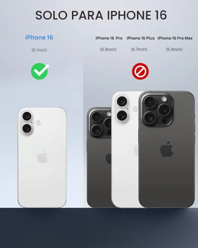 Vista 9 de Lanhiem - Funda magnética para iPhone 16, impermeable, antiespía negro Anti-Spy Negro