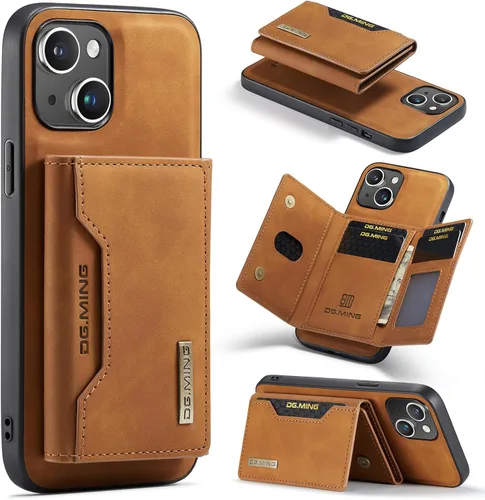 Vista 17 de Fundas de cuero tipo cartera para teléfono compatibles con iPhone 14 Pro Max con tarjetero para hombres de 6.7 pulgadas, contraportada desmontable 2