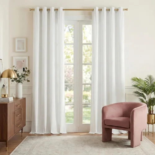 Vista 38 de NICETOWN Cortinas de terciopelo beige 100% opacas de 84 pulgadas de largo, 52 pulgadas de ancho, 2 paneles para dormitorio y sala de estar, cortinas
