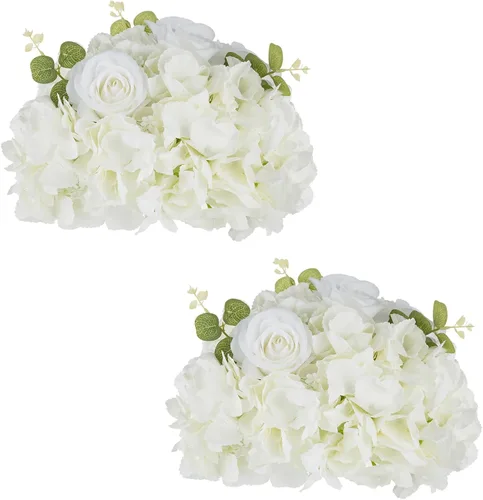 Vista 38 de NUPTIO Ramo de Arreglo de Bolas de Flores - 10 Piezas de 14.2 pulgadas de Diámetro Bolas de Flores Falsas Rosas Rosadas para Centros de Mesa