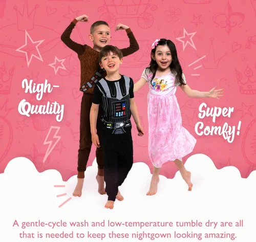 Vista 6 de Disney Girls' Princess Frozen Minnie Mouse 3-Pack Nightgown