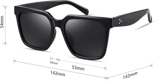 Vista 5 de mosanana Gafas de sol cuadradas de gran tamaño para mujer estilo simple y moderno MS51917
