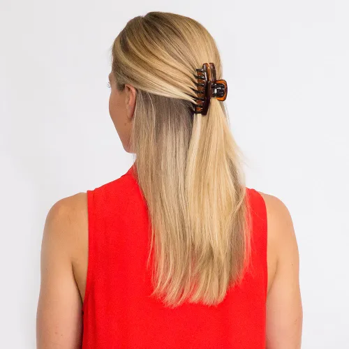Vista 6 de Pinzas de garra para el cabello Revlon Strong Hold, marrón/negro, 2 unidades (paquete de 1)