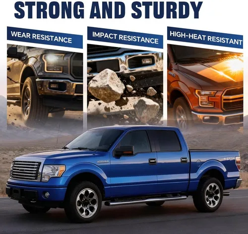 Vista 4 de PIT66 Protectores de parachoques delantero, almohadillas compatibles con Ford F150 2009-2014/no compatible con Harley Edition Driver and Passenger