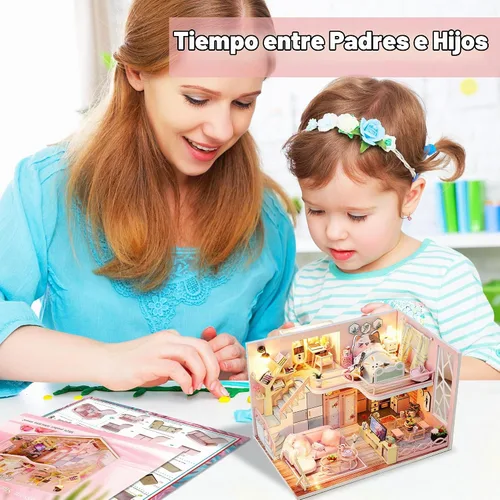 Vista 4 de Flever Casa de Muñecas en Miniatura Kit DIY para Casa Creativa con Muebles para Regalo Romántico de San Valentín (Historias de Flores)