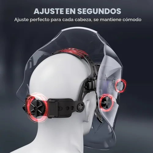 Vista 7 de ARCCAPTAIN - Casco de soldadura de oscurecimiento automático, capucha de soldadura de color real 1/1/1/1, sensor de arco 4, tiempo de respuesta