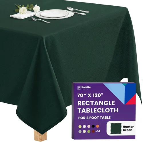 Vista 77 de Gee Di Moda - Mantel rectangular de 60 x 84 pulgadas – Mantel rectangular de poliéster lavable para mesa de 5 pies
