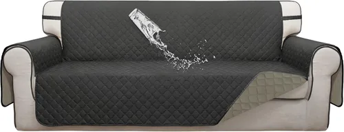 Vista 29 de ISSUNTEX Fundas de sofá de dos plazas con doble protección 100% impermeables para sala de estar, fundas para sofá de 2 cojines, protector de muebles