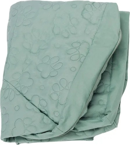 Vista 8 de Furhaven - Funda de repuesto para cama Pinsonic acolchada con estampado de patas, con forma de L, piedra azul, talla M