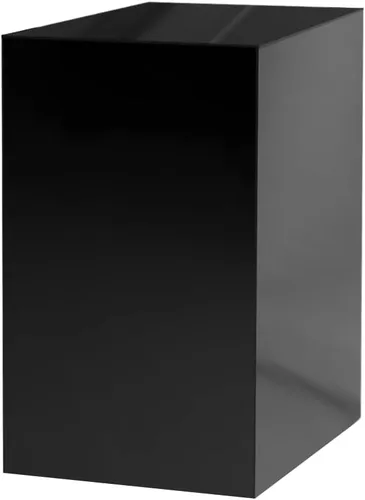 Vista 18 de Caja elevadora de acrílico de 12 x 12 x 9 pulgadas con un lado abierto sin tapa, negro brillante, versátil cubo cuadrado de almacenamiento