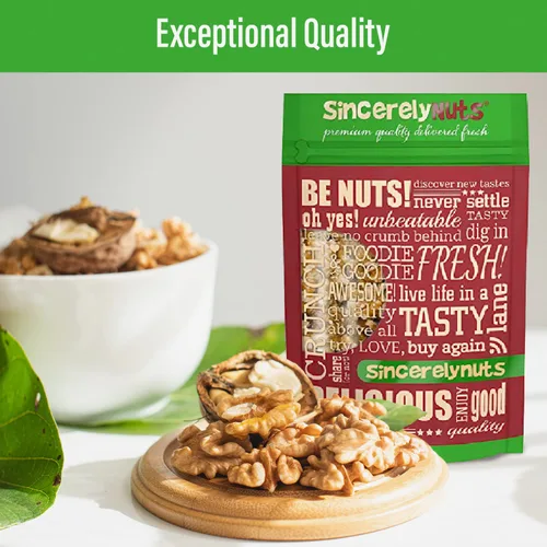 Vista 3 de Sincerely Nuts Nueces crudas sin cáscara (bolsa de 1 libra) Mitades y piezas de nuez sin cáscara Fácil de comer y cocinar directamente