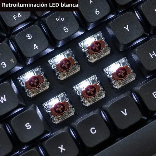 Vista 6 de Keychron K5 Pro Teclado mecánico inalámbrico QMK/VIA personalizado, diseño 100% de tamaño completo, 108 teclas programables, ultra delgado blanco