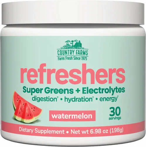 Vista 8 de COUNTRY FARMS Refrescantes, Súper Verdes y Electrolitos, Minerales Esenciales y Superalimentos, Soporte de Hidratación, Promueve Energía Natural