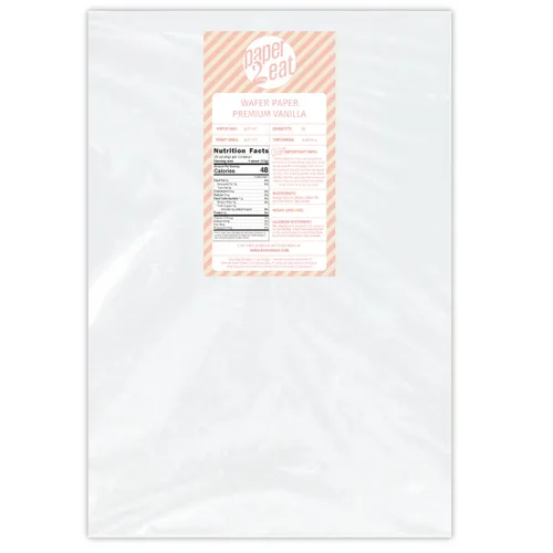 Vista 10 de Hojas de Papel Oblea Comestible Imprimible de paper2eat (0.40 mm - 25 hojas/Vainilla)