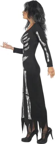 Vista 2 de Smiffys Womens Skeleton Dress Halloween Costume
