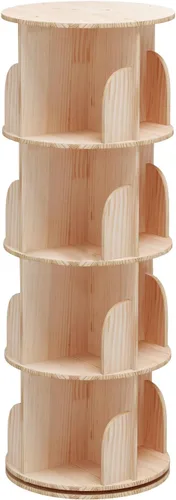 Vista 10 de Bear Qiaqia - Estantería giratoria de 2 niveles, estante de exhibición de 360 grados, organizador de estante de pie para niños y adultos, estante