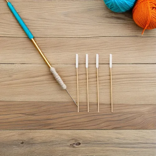 Vista 8 de Levemolo PET Ear Cleaning Wooden Handle 500pcs Cotton Swabs, Single Head
