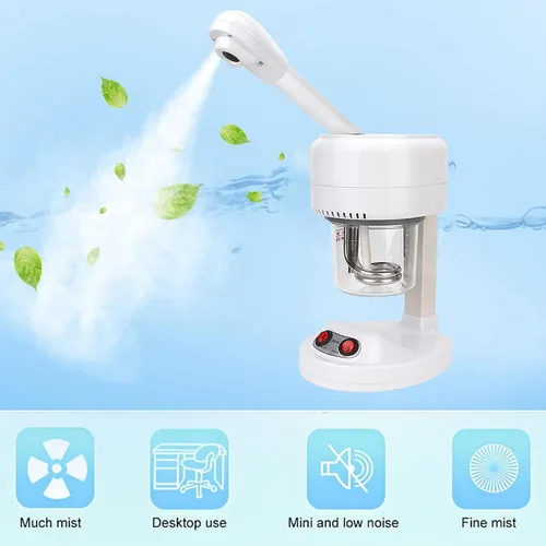 Vista 8 de Vaporizador de mesa, vaporizador portátil para salón de belleza, vaporizador facial de niebla caliente, máquina de pulverización hidratante