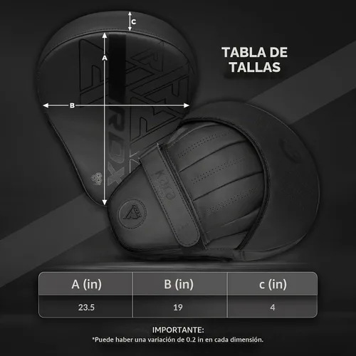 Vista 6 de RDX Almohadillas de boxeo Curvadas Focus Mits, Maya Hide Leather Kara Hook and jab Training Pads, correa ajustable ventilada, MMA Muay Thai
