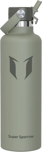 Vista 18 de Super Sparrow Botella de Agua Aislada - 17 Oz / 25 Oz / 34 Oz - Frasco FlipFlow de Boca Estándar - Libre de BPA, Botella a Prueba de Fugas