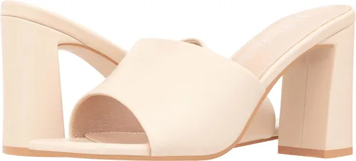 Vista 5 de ILLUDE Sandalias de tacón de bloque para mujer con una sola correa y punta cuadrada sin cordones - Demi - Demi