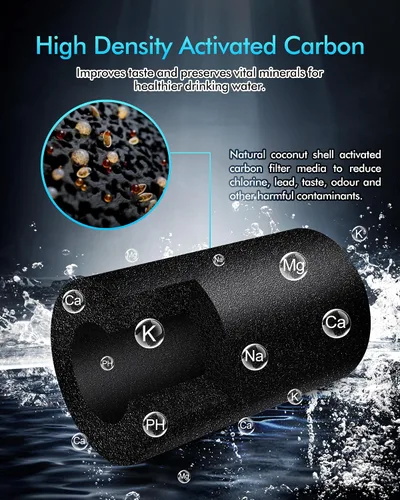 Vista 5 de Filtro de agua de repuesto 100186 compatible con filtros de agua Amway espring, cartucho de filtro de filtración de alta precisión de 6 niveles que