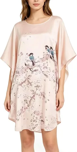 Vista 37 de Pijama de seda 100% para mujer, batas de baño de seda para mujer, batas de kimono de seda, batas de baño con mangas de muñeca, estampado floral