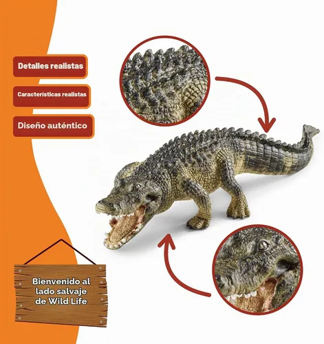 Vista 4 de Schleich Alligator Toy Figure
