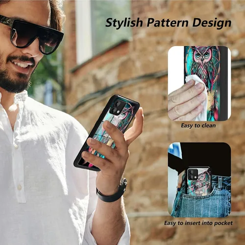 Vista 206 de Funda para Motorola Moto G Stylus 5G 2021 de vidrio templado, funda negra con diseño de mujer negra africana para mujeres y hombres, antiarañazos, a