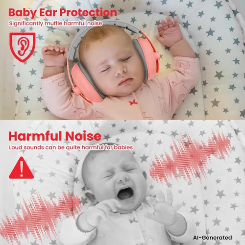 Vista 13 de Auriculares de bebé para protección contra el ruido, color blanco