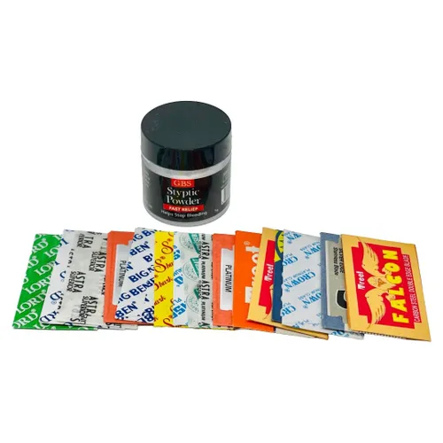Vista 3 de G.B.S Styptic - Maquinilla de afeitar para aliviar quemaduras en polvo para rostro y cuello, corta y niquelas, alivia la piel y los poros después