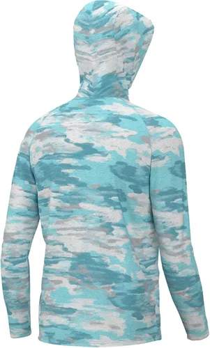 Vista 2 de HUK Sudadera con capucha Waypoint, camiseta de pesca de rendimiento para hombre