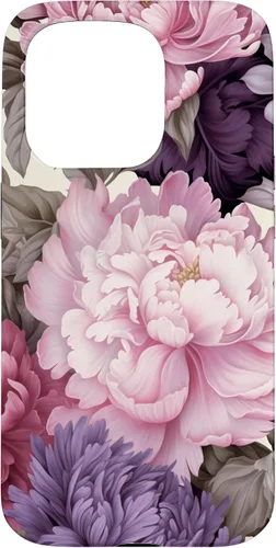 Vista 14 de Elegant Blush Pink And Purple Vintage Floral Rose And Peony Case for iPhone 16