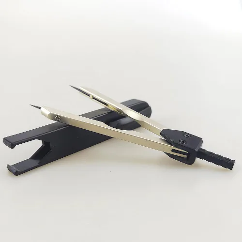 Vista 4 de calibrador ECG EKG negro, regla para redacción de divisor de electrocardiograma Calibre de ECG de acero inoxidable para una medición precisa