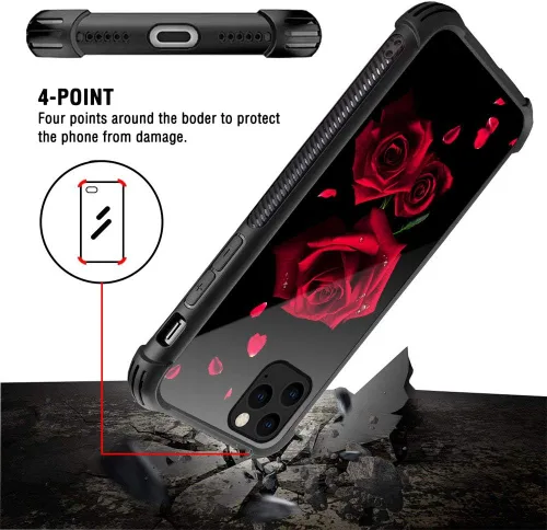 Vista 4 de Funda compatible con iPhone 12 Mini, diseño de mariposa en el espacio, compatible con funda para iPhone 12 Mini, para niñas y mujeres, a prueba