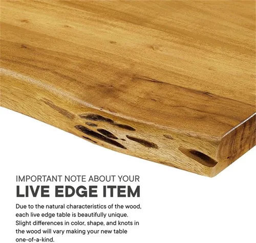 Vista 11 de Modway EEI-6067-BLK-NAT Viggo - Mesa de comedor de madera de acacia, madera de acacia, 60 pulgadas, color negro natural