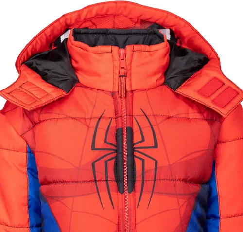 Vista 9 de Marvel Avengers Spider-Man Hulk Black Panther Captain America - Abrigo de invierno con cremallera para niños pequeños a grandes