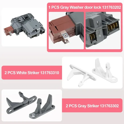 Vista 4 de Actualización 131763256 1317632 para lavadora Frigidaire Affinity Cerradura de puerta de carga frontal Lavadora Parte de reemplazo 131763202