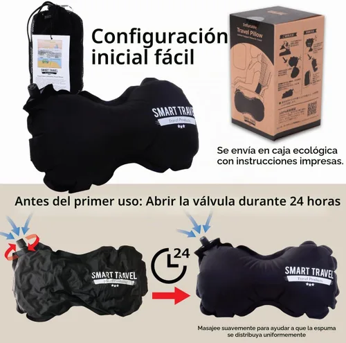 Vista 7 de Almohada de viaje inflable de viaje SMART para asiento de avión