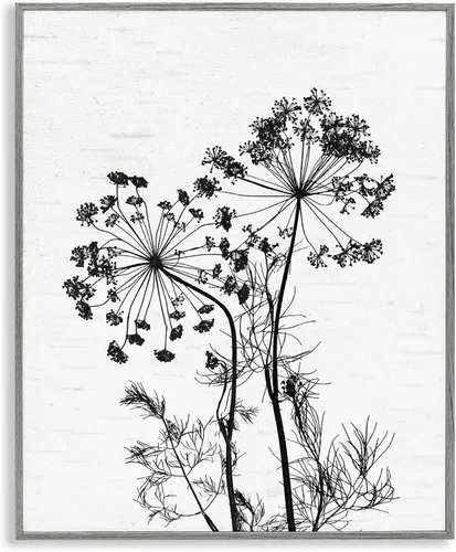 Vista 9 de Stupell Industries Variadas hierbas botánicas patrón casual de abedul de flores silvestres, diseño con letras y forro Enmarcado en blanco