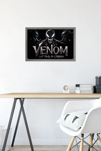 Vista 6 de Trends International Marvel Venom: Let There be Carnage - Póster de collage de pared, 22.4 pulgadas de largo x 14.7 pulgadas, versión enmarcada
