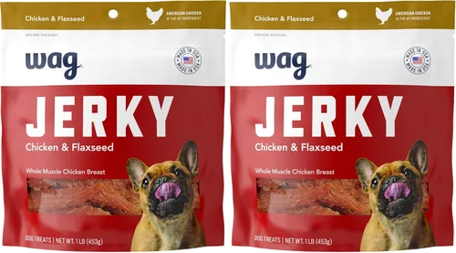 Vista 9 de Snack para perro Amazon Brand Wag Jerky, bolsa de 453gr